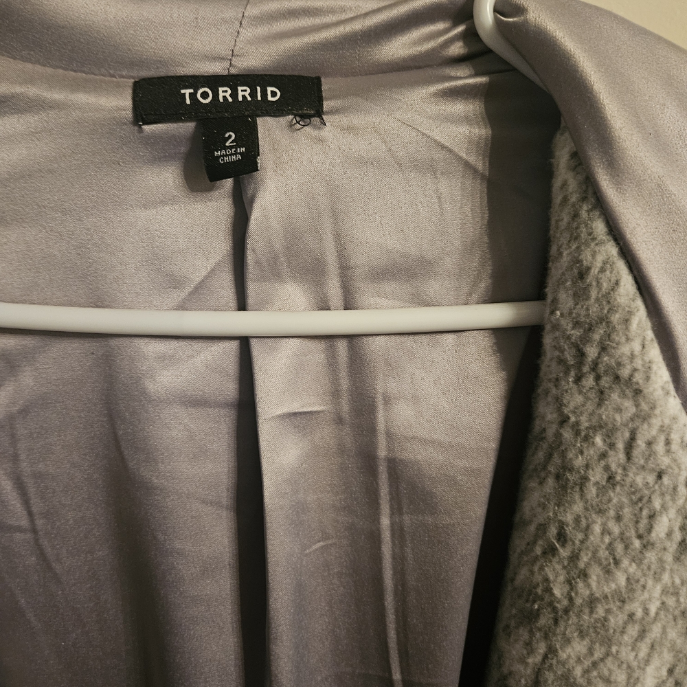 Torrid Gray Satin Jacket